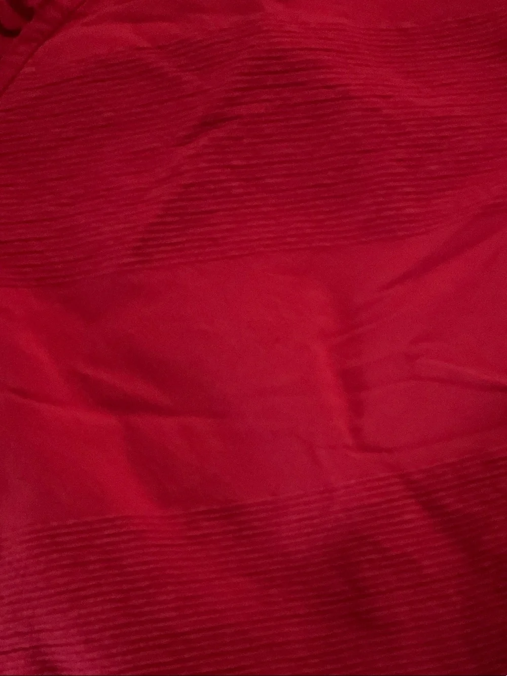 Red Textured round tablecloth with Fringe